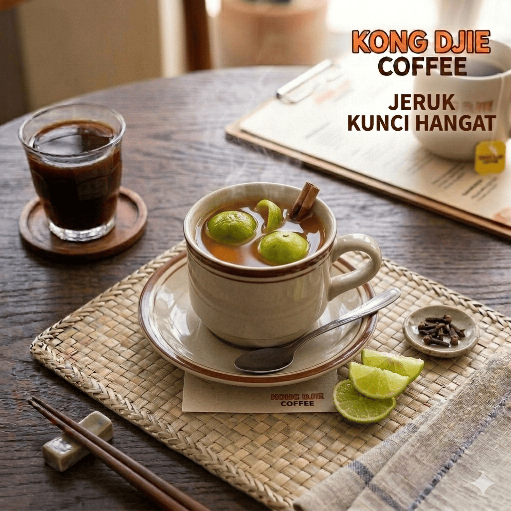Jeruk Kunci Hangat Kedai Kopi Kong Djie